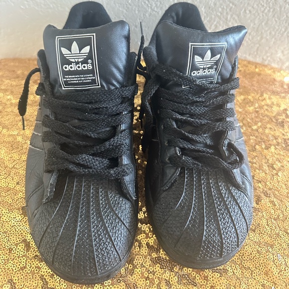 Adidas Shell Top Black sized 6 - Picture 2 of 4